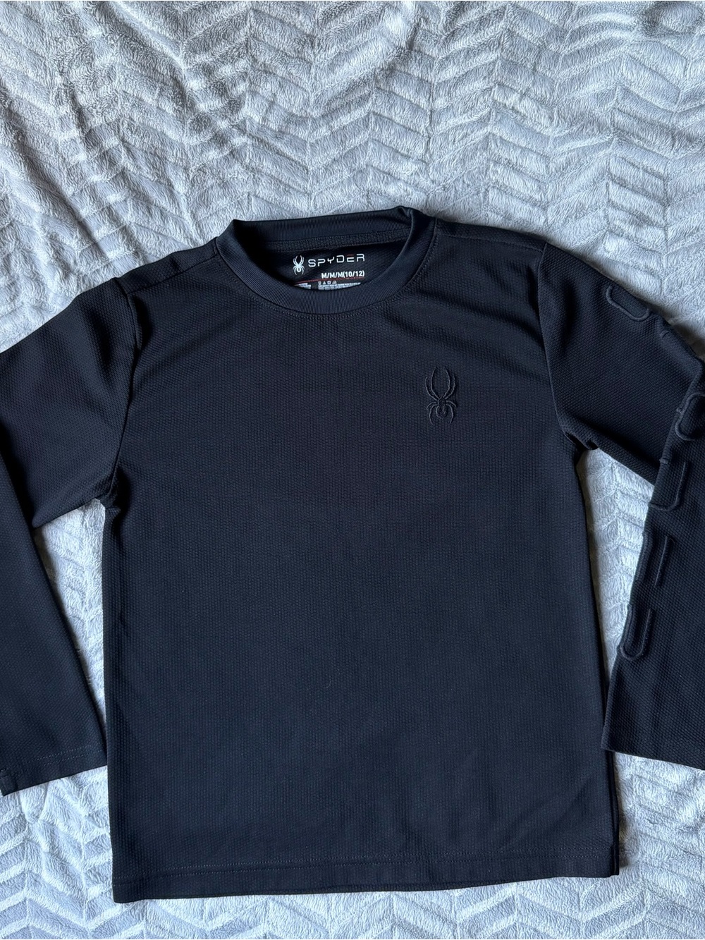 Spyder Black Kids Long-Sleeve Athletic Top